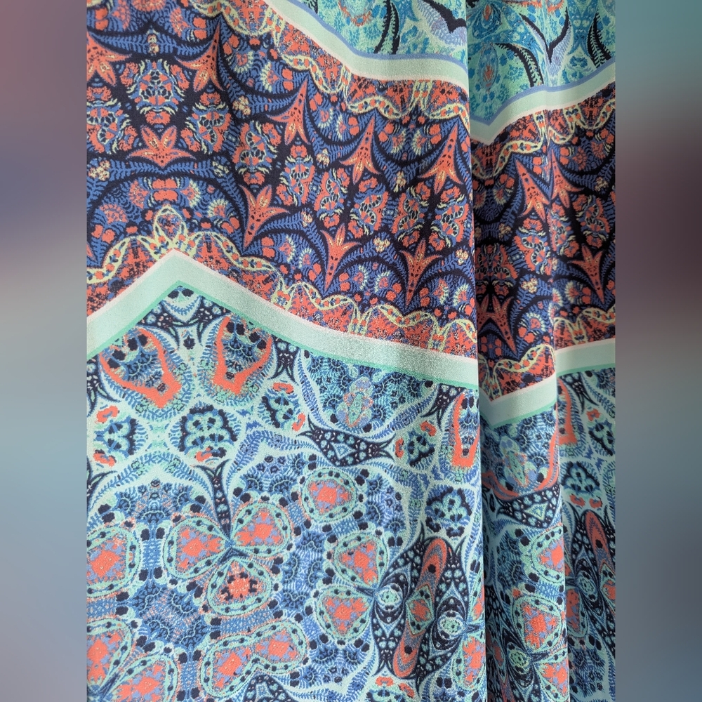 Decree Blue and Purple Halter Sundress Size L - Picture 3 of 5
